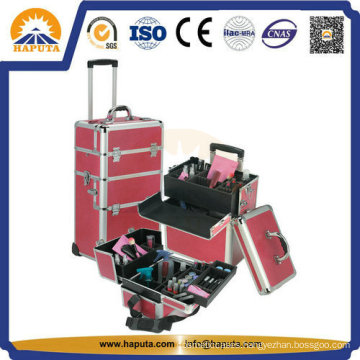 Large Professional Aluminum Cosmetic Trolley Makeup Case Hb-3306